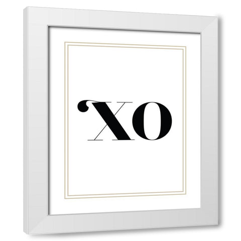 Ex Oh Poster White Modern Wood Framed Art Print with Double Matting by Urban Road