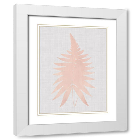 Fern Blush Poster White Modern Wood Framed Art Print with Double Matting by Urban Road