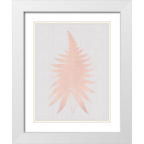 Fern Blush Poster White Modern Wood Framed Art Print with Double Matting by Urban Road