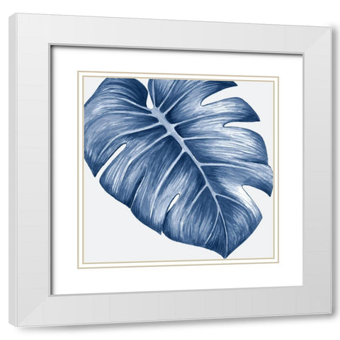 Royal Monstera II White Modern Wood Framed Art Print with Double Matting by Urban Road