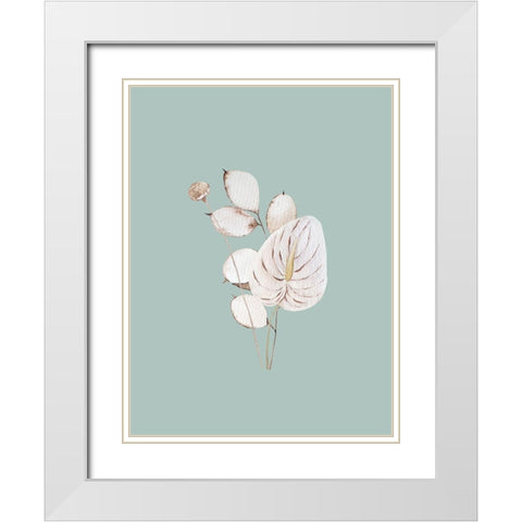 Mint Anthurium I Poster White Modern Wood Framed Art Print with Double Matting by Urban Road