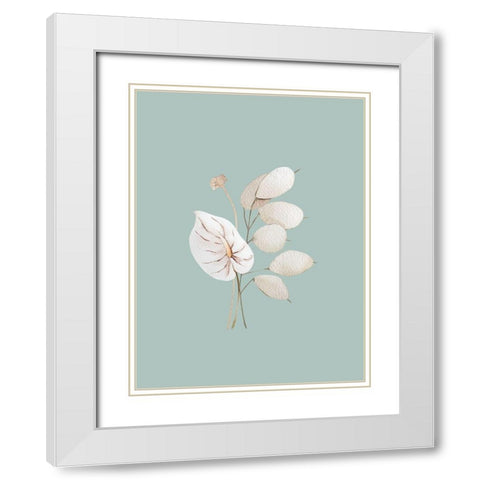 Mint Anthurium II Poster White Modern Wood Framed Art Print with Double Matting by Urban Road