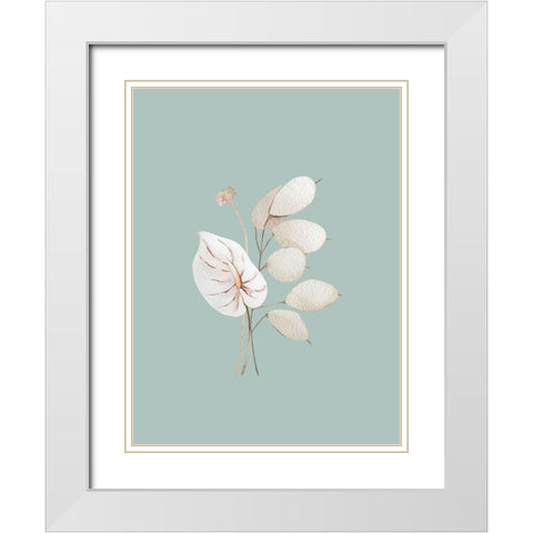 Mint Anthurium II Poster White Modern Wood Framed Art Print with Double Matting by Urban Road