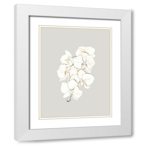 Beige Lilies Poster White Modern Wood Framed Art Print with Double Matting by Urban Road