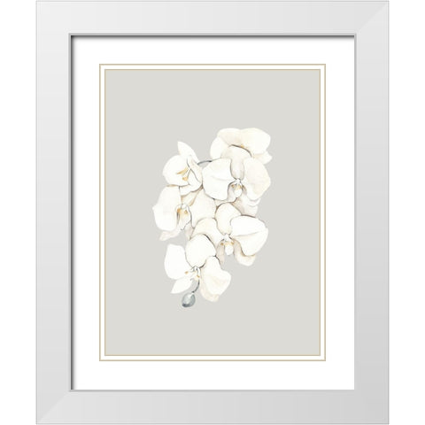 Beige Lilies Poster White Modern Wood Framed Art Print with Double Matting by Urban Road