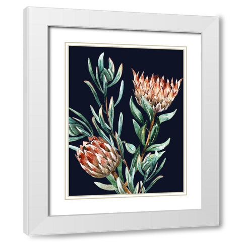 Dark Proteas II Poster White Modern Wood Framed Art Print with Double Matting by Urban Road