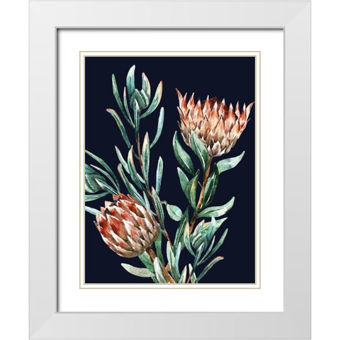 Dark Proteas II Poster White Modern Wood Framed Art Print with Double Matting by Urban Road