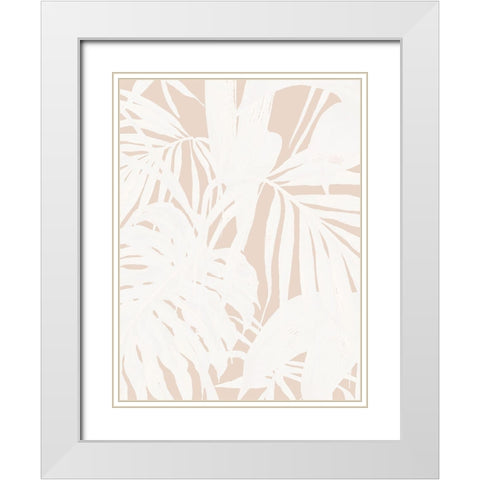 Neutral Palms I Poster White Modern Wood Framed Art Print with Double Matting by Urban Road