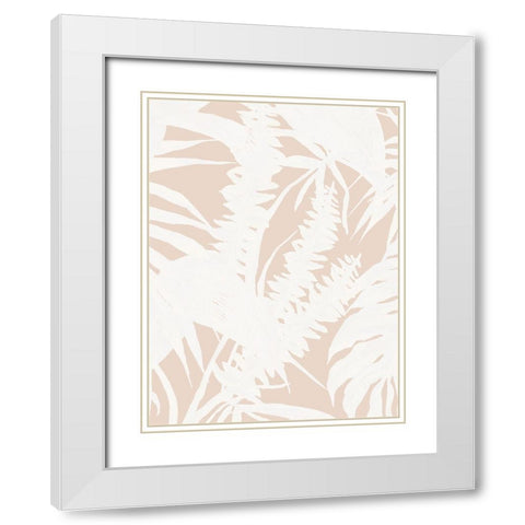 Neutral Palms II Poster White Modern Wood Framed Art Print with Double Matting by Urban Road