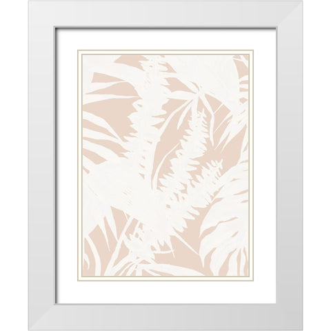 Neutral Palms II Poster White Modern Wood Framed Art Print with Double Matting by Urban Road