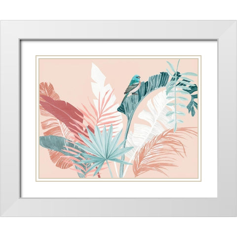 Peach Palms Poster White Modern Wood Framed Art Print with Double Matting by Urban Road