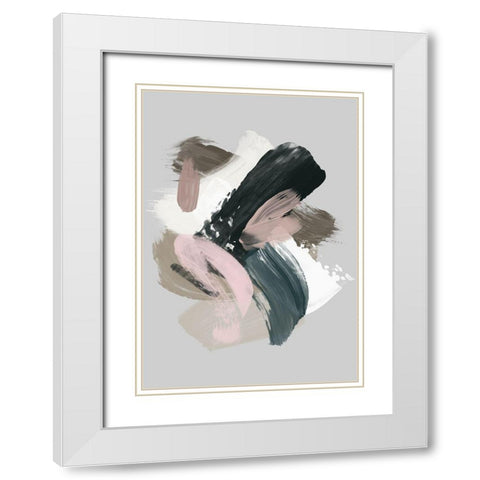 Serene Delight II White Modern Wood Framed Art Print with Double Matting by Urban Road