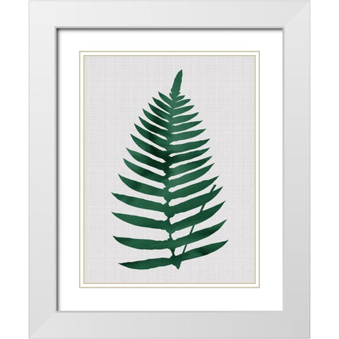 Beech Green Poster White Modern Wood Framed Art Print with Double Matting by Urban Road