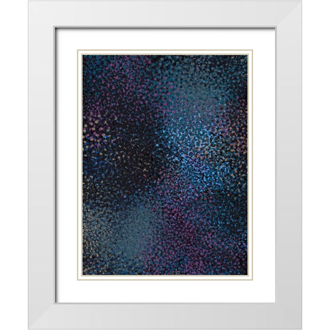 Starry Sky Poster White Modern Wood Framed Art Print with Double Matting by Urban Road