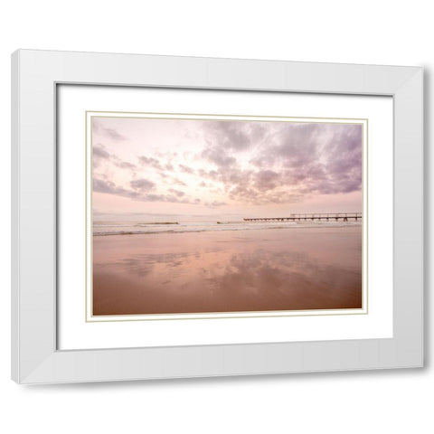 The Pier Poster White Modern Wood Framed Art Print with Double Matting by Urban Road