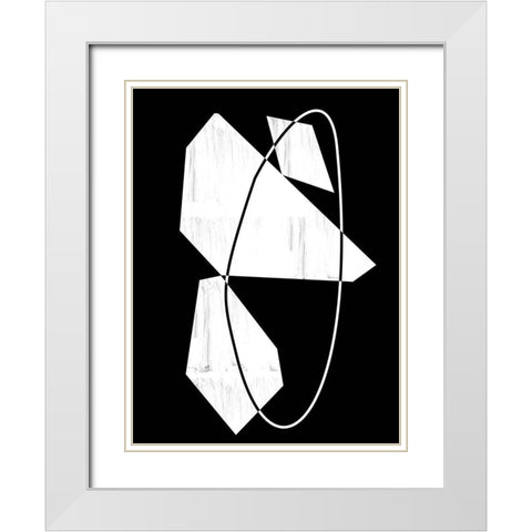 Contour I Poster White Modern Wood Framed Art Print with Double Matting by Urban Road