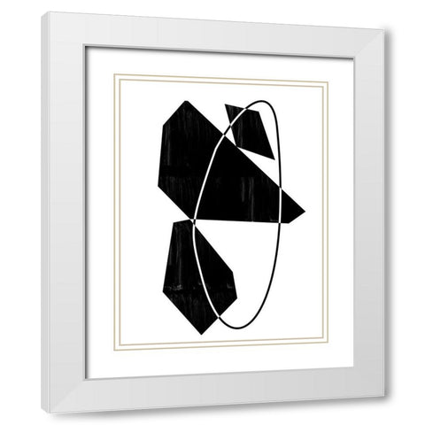Contour II Poster White Modern Wood Framed Art Print with Double Matting by Urban Road