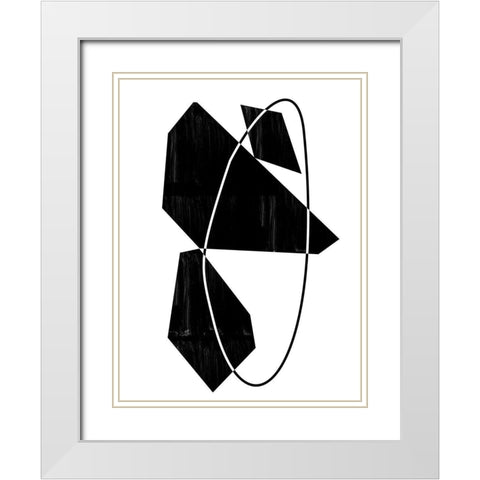 Contour II Poster White Modern Wood Framed Art Print with Double Matting by Urban Road