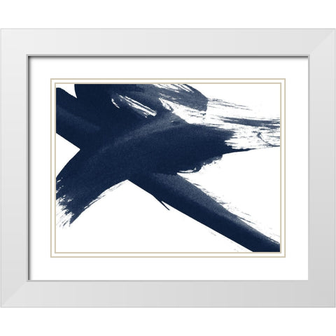 Total X - Evening Ink White Modern Wood Framed Art Print with Double Matting by Urban Road