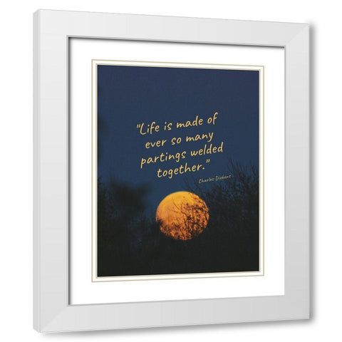 Charles Dickens Quote: Welded Together White Modern Wood Framed Art Print with Double Matting by ArtsyQuotes