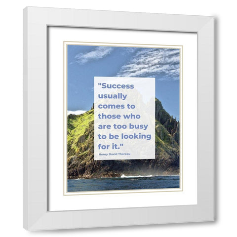 Henry David Thoreau Quote: Success White Modern Wood Framed Art Print with Double Matting by ArtsyQuotes
