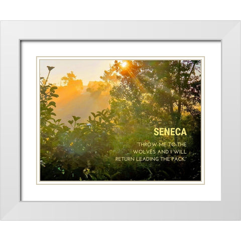 Seneca Quote: Leading the Pack White Modern Wood Framed Art Print with Double Matting by ArtsyQuotes