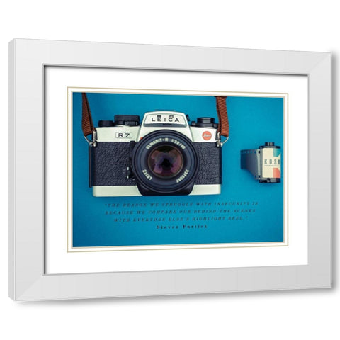 Steven Furtick Quote: The Reason We Struggle White Modern Wood Framed Art Print with Double Matting by ArtsyQuotes