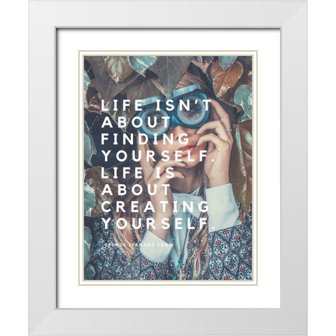 George Bernard Shaw Quote: Finding Yourself White Modern Wood Framed Art Print with Double Matting by ArtsyQuotes