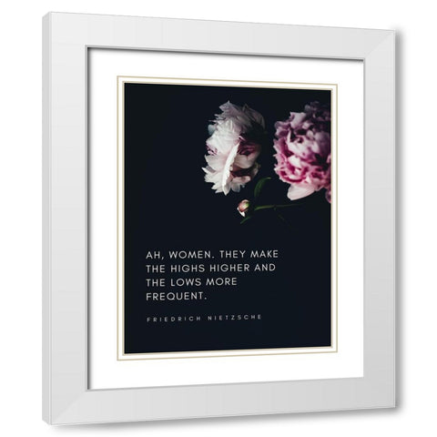 Friedrich Nietzsche Quote: Highs Higher White Modern Wood Framed Art Print with Double Matting by ArtsyQuotes