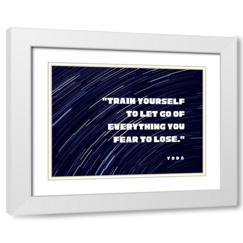 Yoda Quote: Train Yourself White Modern Wood Framed Art Print with Double Matting by ArtsyQuotes