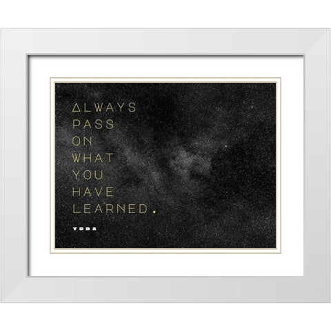 Yoda Quote: Pass On White Modern Wood Framed Art Print with Double Matting by ArtsyQuotes