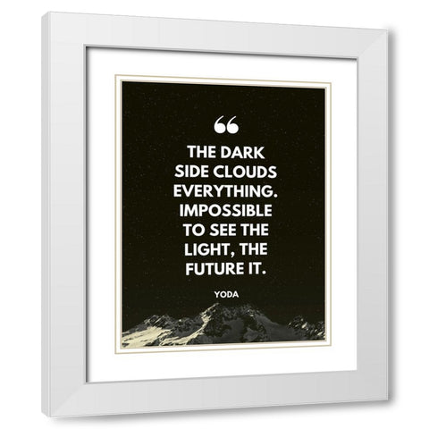 Yoda Quote: Impossible to See White Modern Wood Framed Art Print with Double Matting by ArtsyQuotes