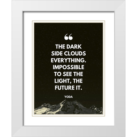 Yoda Quote: Impossible to See White Modern Wood Framed Art Print with Double Matting by ArtsyQuotes