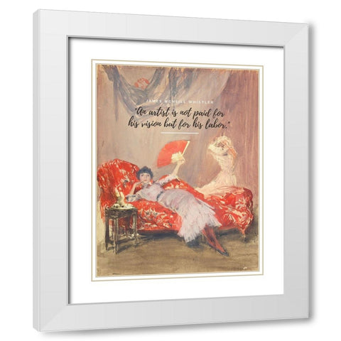 James McNeill Whistler Quote: His Vision White Modern Wood Framed Art Print with Double Matting by ArtsyQuotes