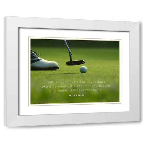 Arthur Daley Quote: Golf White Modern Wood Framed Art Print with Double Matting by ArtsyQuotes