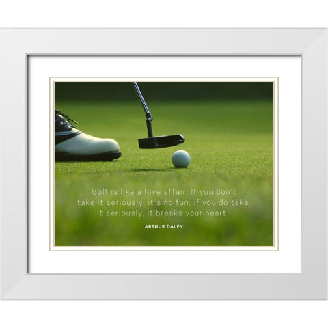 Arthur Daley Quote: Golf White Modern Wood Framed Art Print with Double Matting by ArtsyQuotes