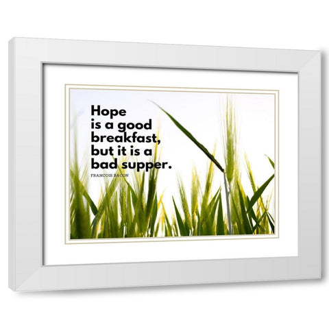 Francois Bacon Quote: Hope White Modern Wood Framed Art Print with Double Matting by ArtsyQuotes