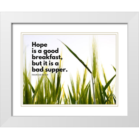 Francois Bacon Quote: Hope White Modern Wood Framed Art Print with Double Matting by ArtsyQuotes