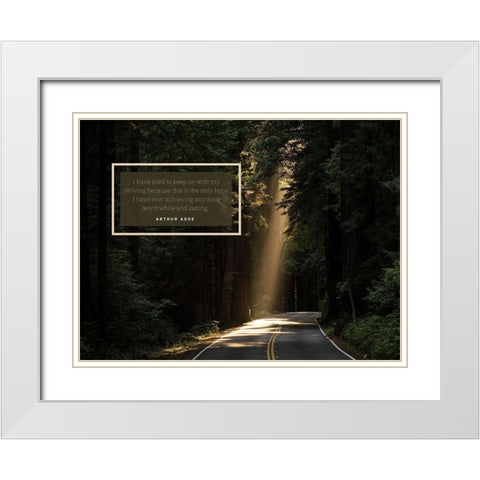 Arthur Ashe Quote: Hope White Modern Wood Framed Art Print with Double Matting by ArtsyQuotes