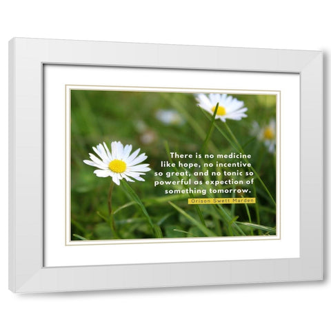 Orison Swett Marden Quote: Expectation White Modern Wood Framed Art Print with Double Matting by ArtsyQuotes