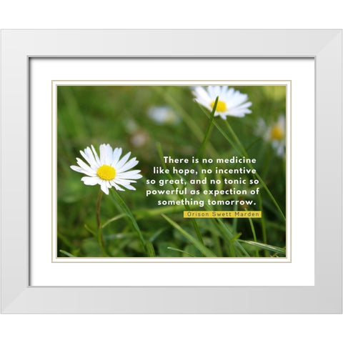 Orison Swett Marden Quote: Expectation White Modern Wood Framed Art Print with Double Matting by ArtsyQuotes