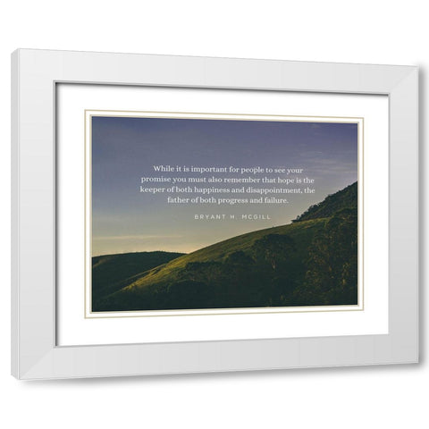 Bryant H. McGill Quote: Progress and Failure White Modern Wood Framed Art Print with Double Matting by ArtsyQuotes