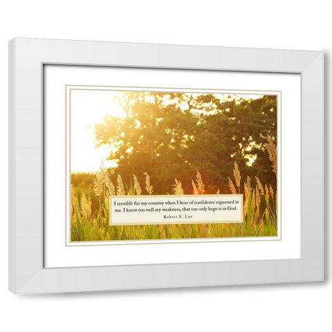 Robert E. Lee Quote: Confidence Expressed White Modern Wood Framed Art Print with Double Matting by ArtsyQuotes