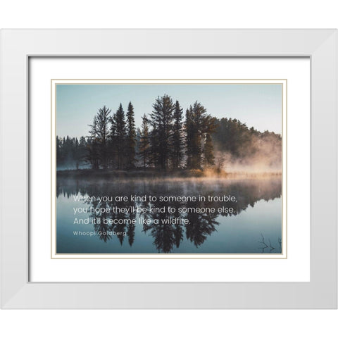 Whoopi Goldberg Quote: Wildfire White Modern Wood Framed Art Print with Double Matting by ArtsyQuotes