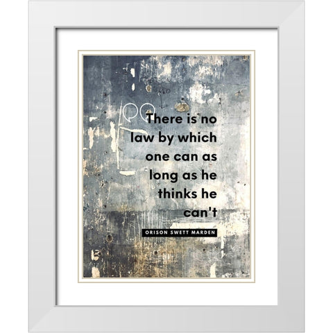 Orison Swett Marden Quote: There is No Law White Modern Wood Framed Art Print with Double Matting by ArtsyQuotes