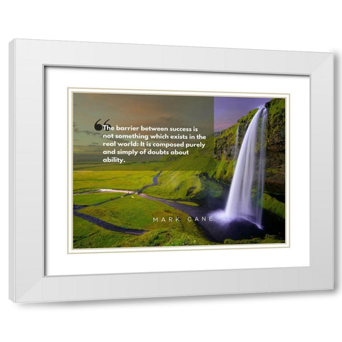 Mark Cane Quote: Barrier Between White Modern Wood Framed Art Print with Double Matting by ArtsyQuotes