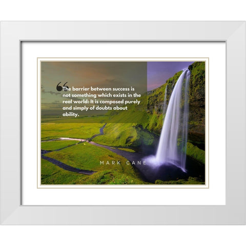 Mark Cane Quote: Barrier Between White Modern Wood Framed Art Print with Double Matting by ArtsyQuotes