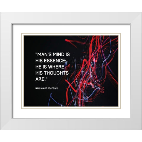 Nahman of Bratzlav Quote: Essence White Modern Wood Framed Art Print with Double Matting by ArtsyQuotes