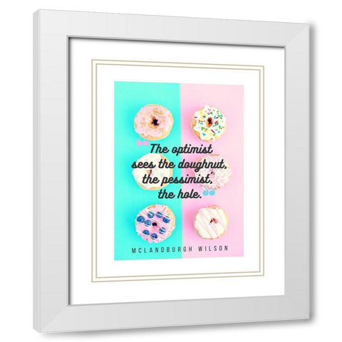 McLandburgh Wilson Quote: Optimist White Modern Wood Framed Art Print with Double Matting by ArtsyQuotes