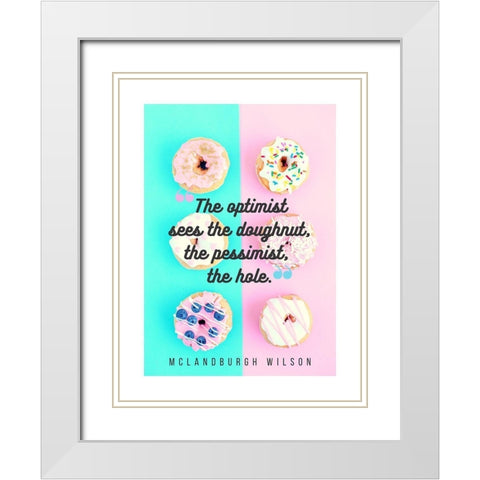 McLandburgh Wilson Quote: Optimist White Modern Wood Framed Art Print with Double Matting by ArtsyQuotes